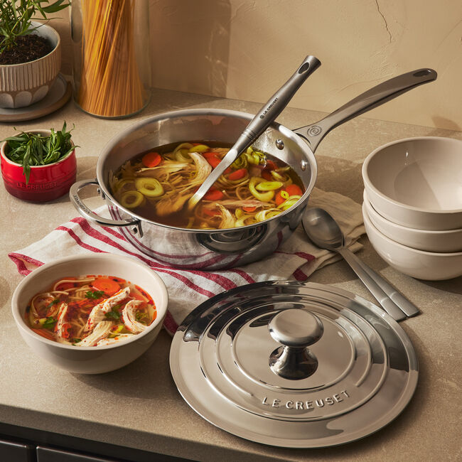 Stainless Steel Saucier and Chef's Pan Le Creuset